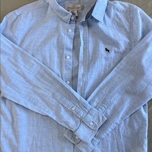 H&M Light Blue boys 14 Button Down Shirt